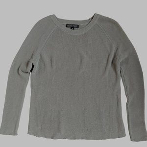Eileen Fisher Gray Knit Light Sweater M